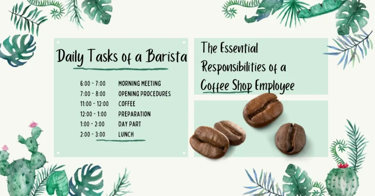 Daily Tasks of a Barista